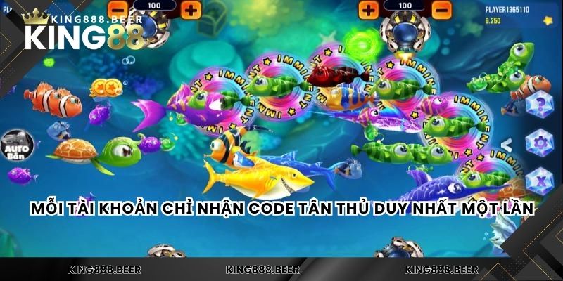 Mỗi tài khoản chỉ nhận code tân thủ duy nhất một lần