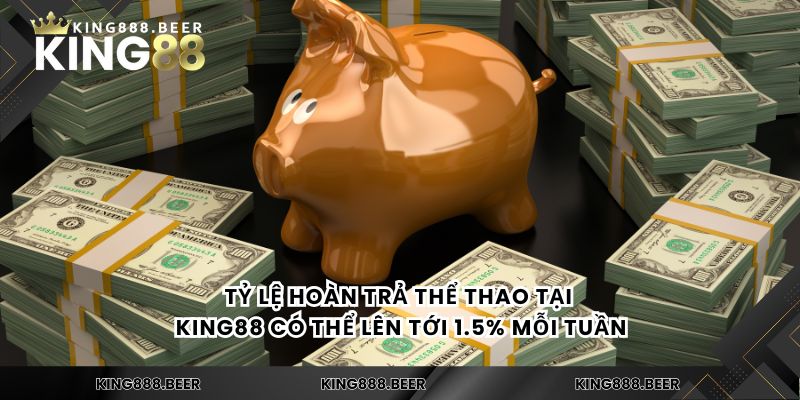 Tỷ lệ hoàn trả thể thao tại KING88 có thể lên tới 1.5% mỗi tuần